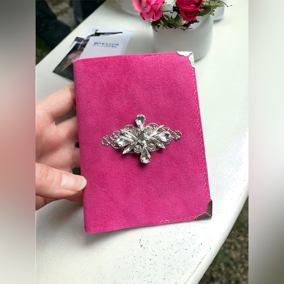 Handmade faux suede passport cover. - Picture 3 of 8